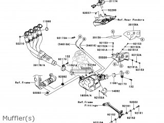 Kawasaki ZX1000JBF NINJA ZX10R 2011 USA parts lists and