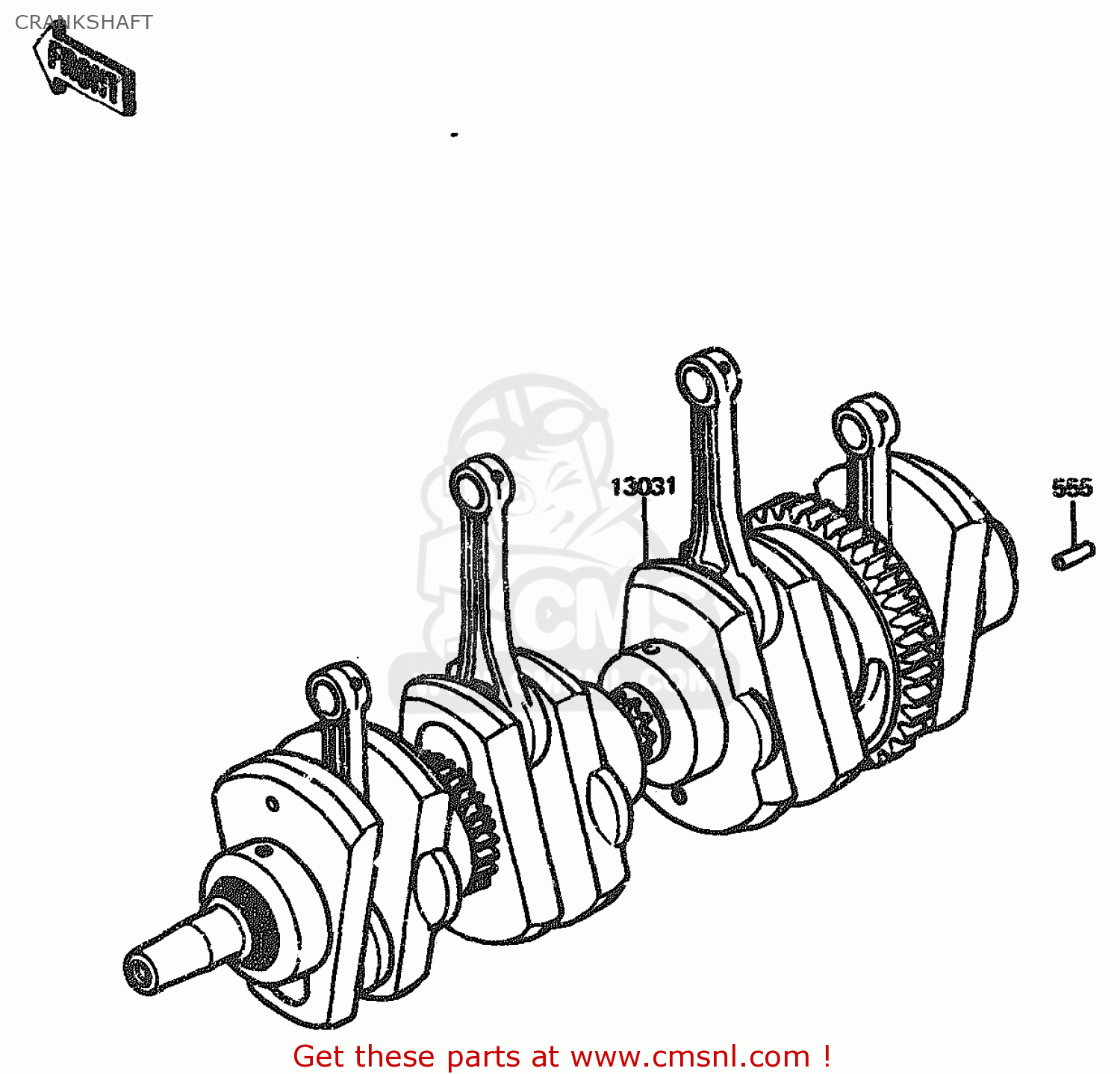 CRANKSHAFT ZX1100A1 1983 EUROPE UK FR IT NR SD ST