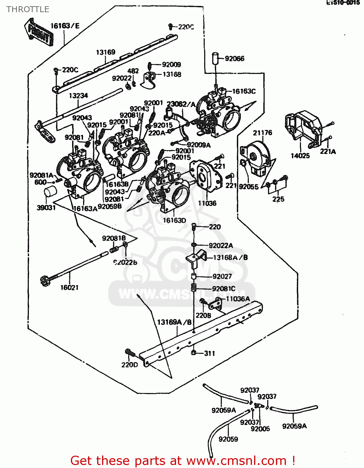 THROTTLE ZX1100A1 1983 EUROPE UK FR IT NR SD ST