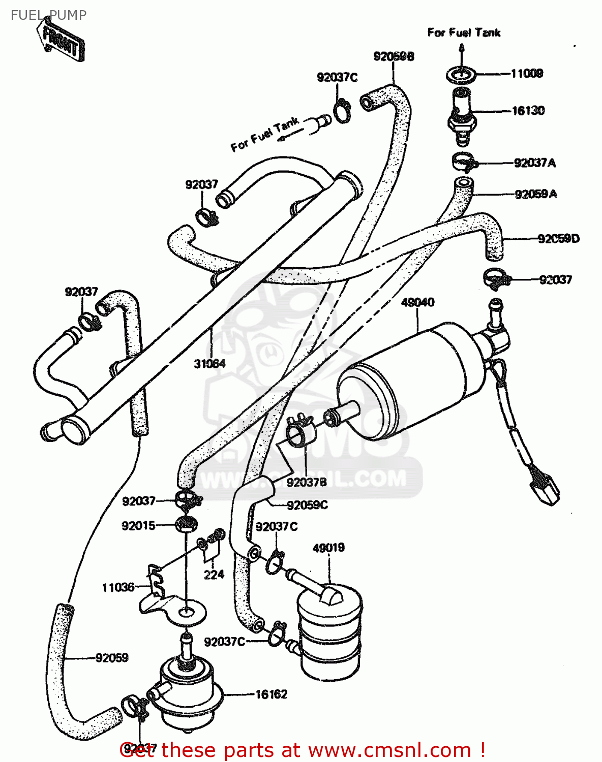FUEL PUMP ZX1100A1 1983 EUROPE UK FR IT NR SD ST