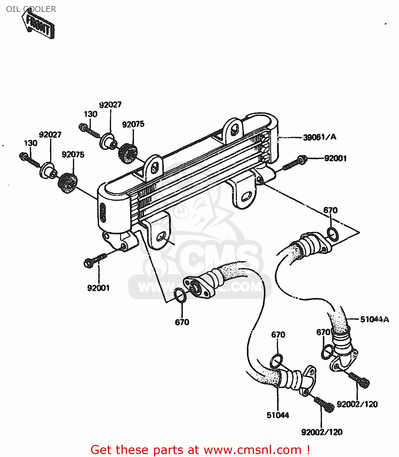 OIL COOLER ZX1100A1 1983 EUROPE UK FR IT NR SD ST