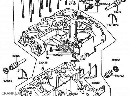 CRANKCASE - ZX1100A1 1983 EUROPE UK FR IT NR SD ST