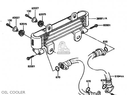 OIL COOLER - ZX1100A1 1983 EUROPE UK FR IT NR SD ST