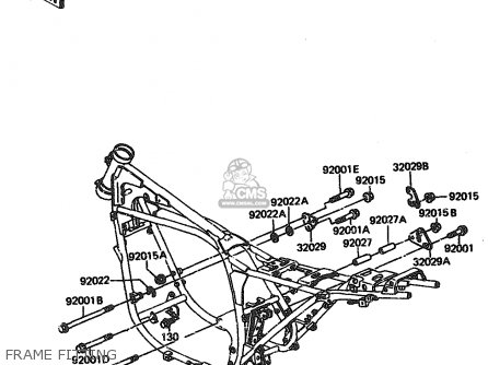 FRAME FITTING - ZX1100A1 1983 EUROPE UK FR IT NR SD ST