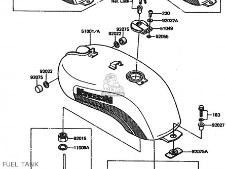 FUEL TANK - ZX1100A1 1983 EUROPE UK FR IT NR SD ST