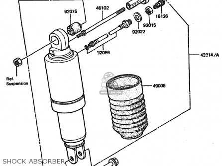 SHOCK ABSORBER - ZX1100A1 1983 EUROPE UK FR IT NR SD ST