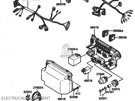 ELECTRICAL EQUIPMENT - ZX1100A1 1983 EUROPE UK FR IT NR SD ST