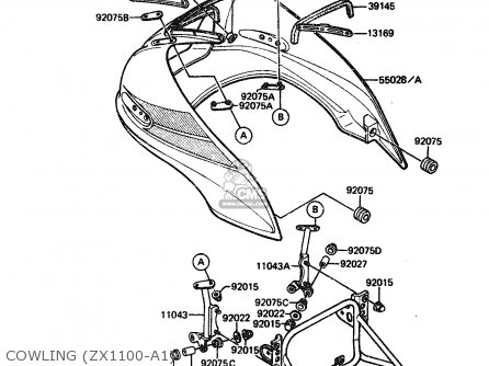 COWLING (ZX1100-A1) - ZX1100A1 1983 EUROPE UK FR IT NR SD ST