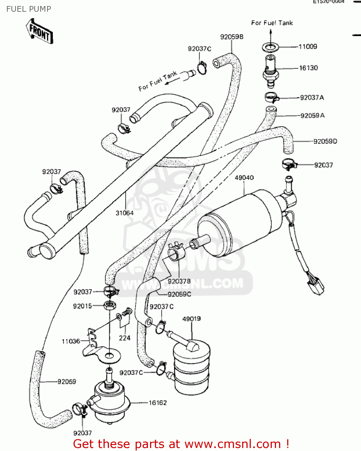 FUEL PUMP ZX1100A1 GPZ 1983 USA CALIFORNIA CANADA