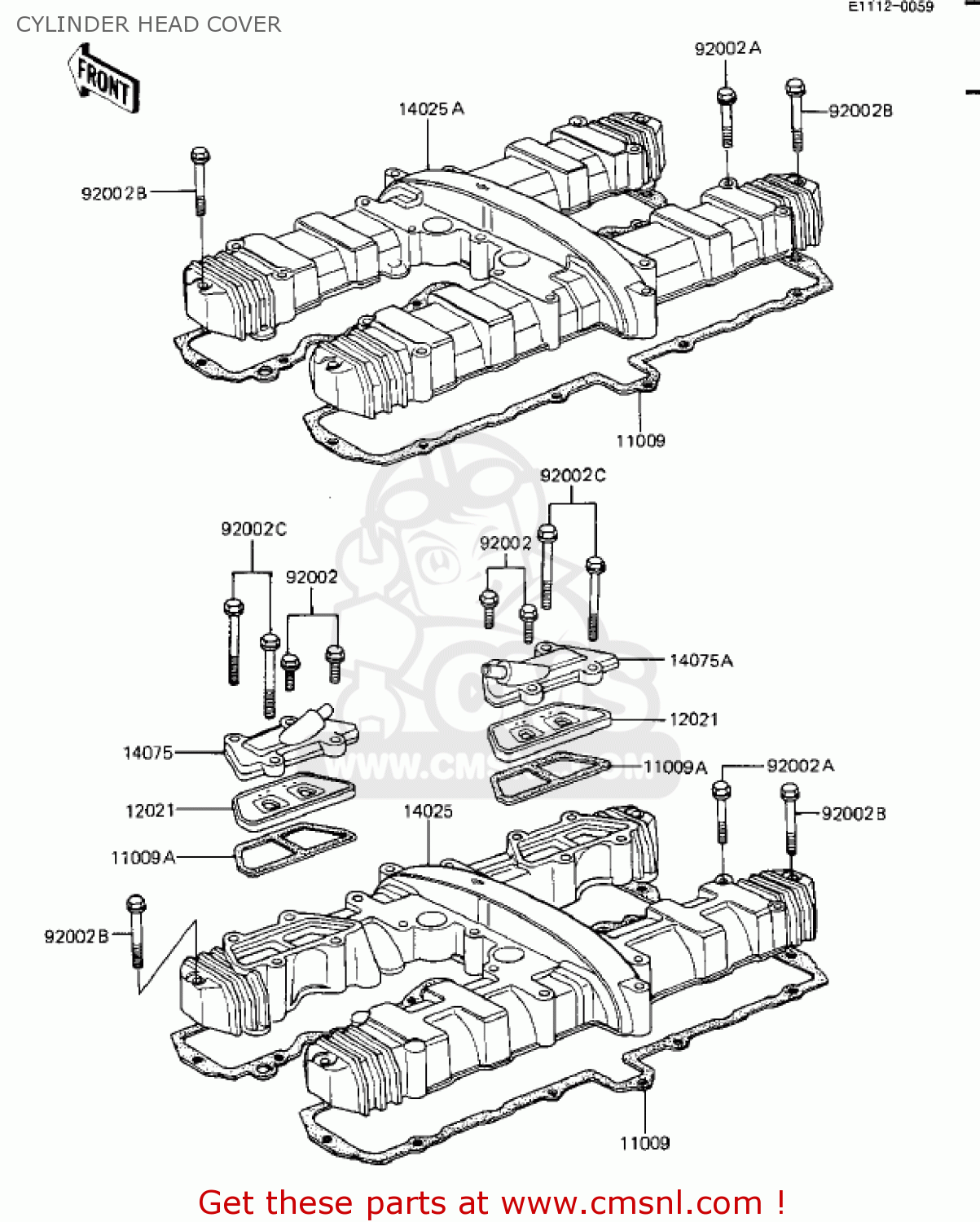 CYLINDER HEAD COVER ZX1100A1 GPZ 1983 USA CALIFORNIA CANADA