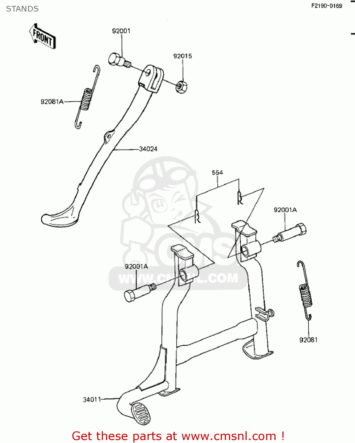 STANDS ZX1100A1 GPZ 1983 USA CALIFORNIA CANADA