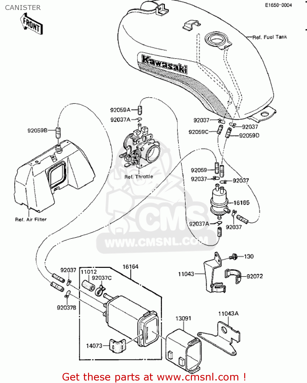 CANISTER ZX1100A1 GPZ 1983 USA CALIFORNIA CANADA