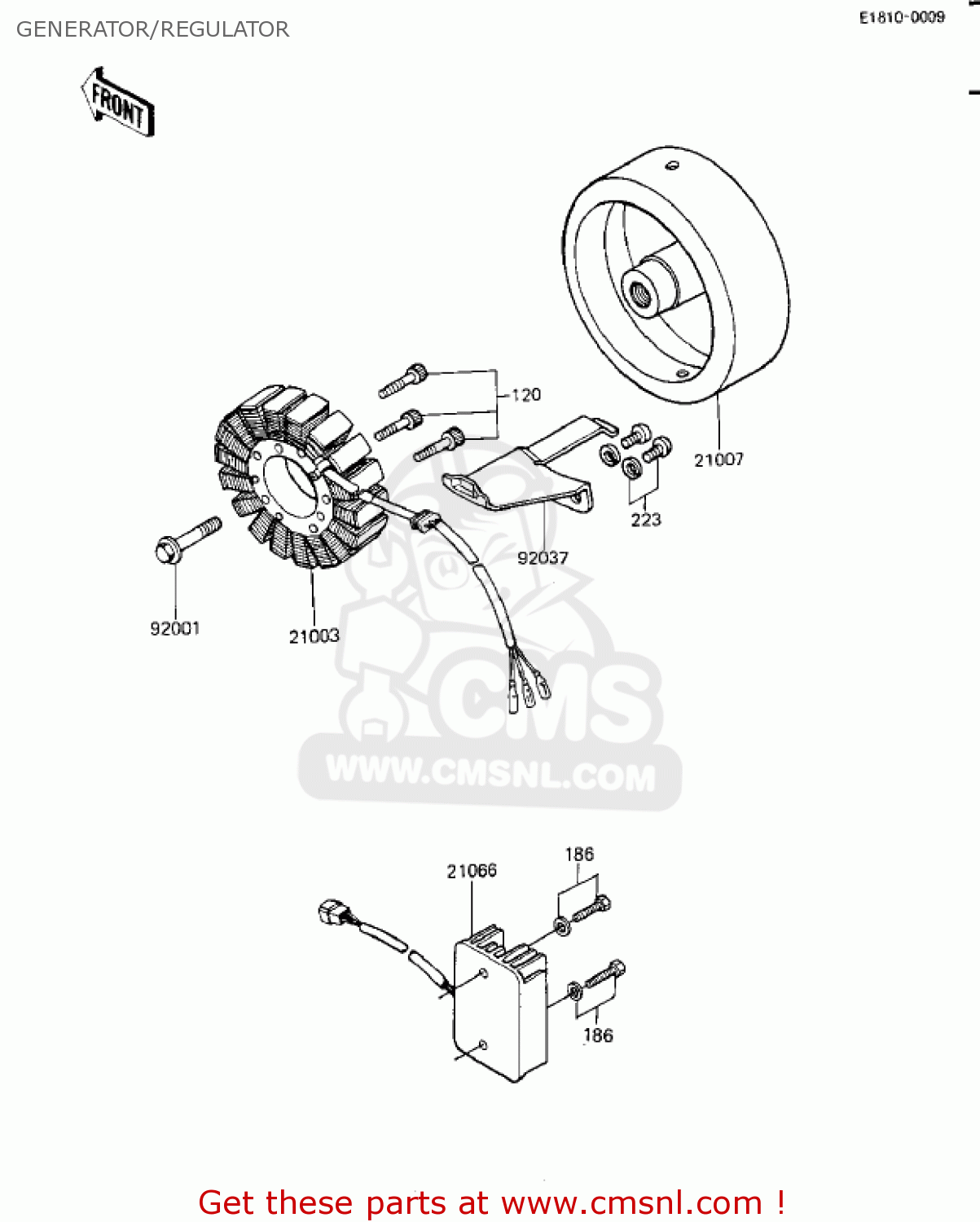 GENERATOR/REGULATOR ZX1100A1 GPZ 1983 USA CALIFORNIA CANADA