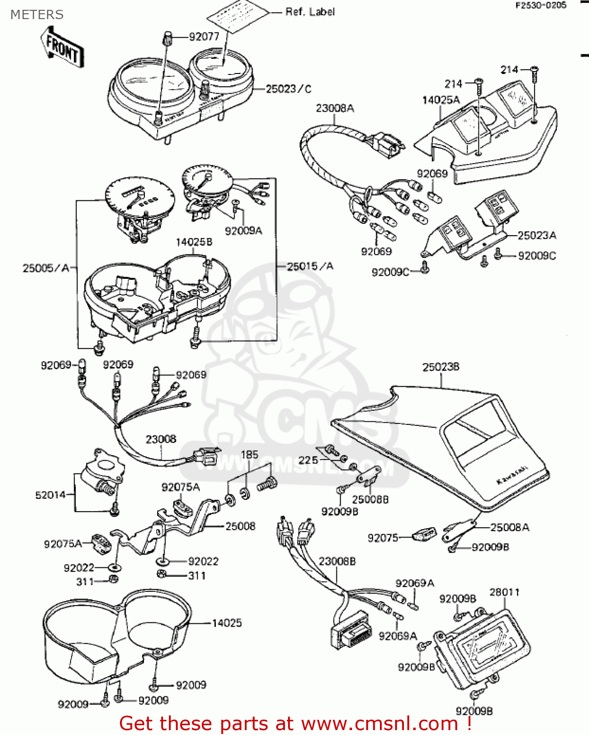 METERS ZX1100A1 GPZ 1983 USA CALIFORNIA CANADA