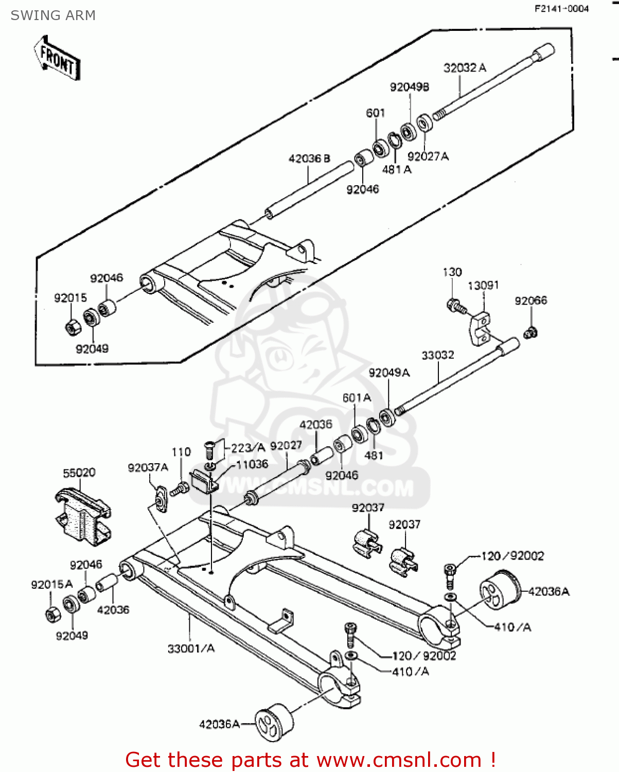 SWING ARM ZX1100A1 GPZ 1983 USA CALIFORNIA CANADA