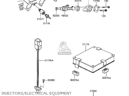 INJECTORS/ELECTRICAL EQUIPMENT - ZX1100A1 GPZ 1983 USA CALIFORNIA CANADA