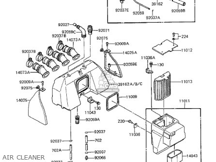 AIR CLEANER - ZX1100A1 GPZ 1983 USA CALIFORNIA CANADA