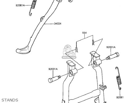 STANDS - ZX1100A1 GPZ 1983 USA CALIFORNIA CANADA