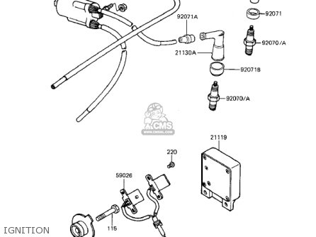 IGNITION - ZX1100A1 GPZ 1983 USA CALIFORNIA CANADA