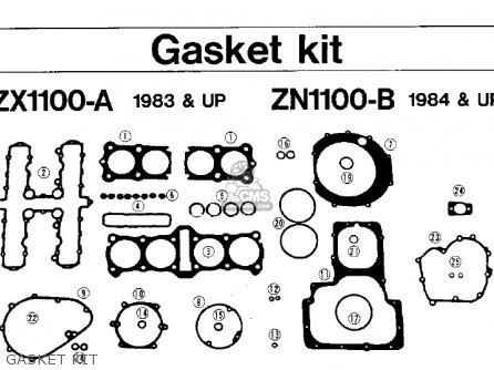 GASKET KIT - ZX1100A1 GPZ 1983 USA CALIFORNIA CANADA