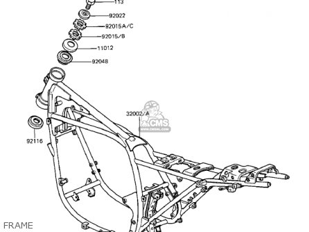 FRAME - ZX1100A1 GPZ 1983 USA CALIFORNIA CANADA