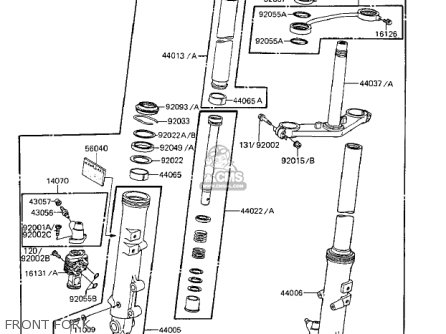 FRONT FORK - ZX1100A1 GPZ 1983 USA CALIFORNIA CANADA