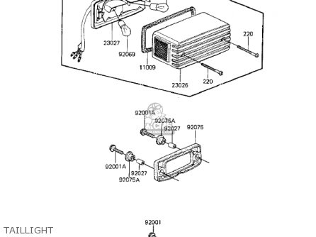 TAILLIGHT - ZX1100A1 GPZ 1983 USA CALIFORNIA CANADA