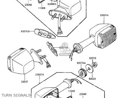 TURN SIGNALS - ZX1100A1 GPZ 1983 USA CALIFORNIA CANADA