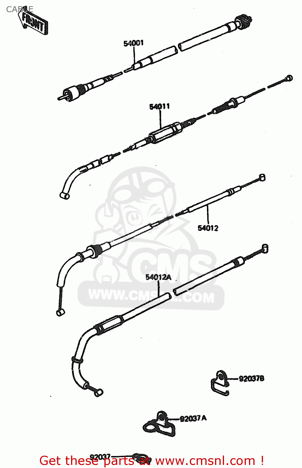 CABLE ZX1100A2 1984 EUROPE UK FR GR IT NR SD