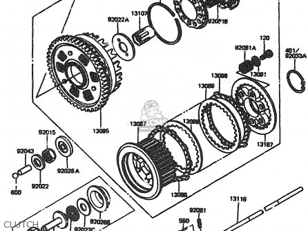 CLUTCH - ZX1100A2 1984 EUROPE UK FR GR IT NR SD