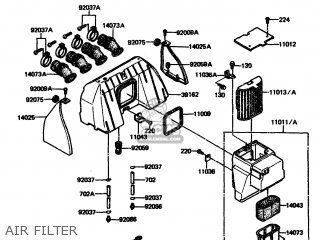 AIR FILTER - ZX1100A2 1984 EUROPE UK FR GR IT NR SD