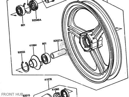 FRONT HUB - ZX1100A2 1984 EUROPE UK FR GR IT NR SD