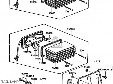 TAIL LAMP - ZX1100A2 1984 EUROPE UK FR GR IT NR SD