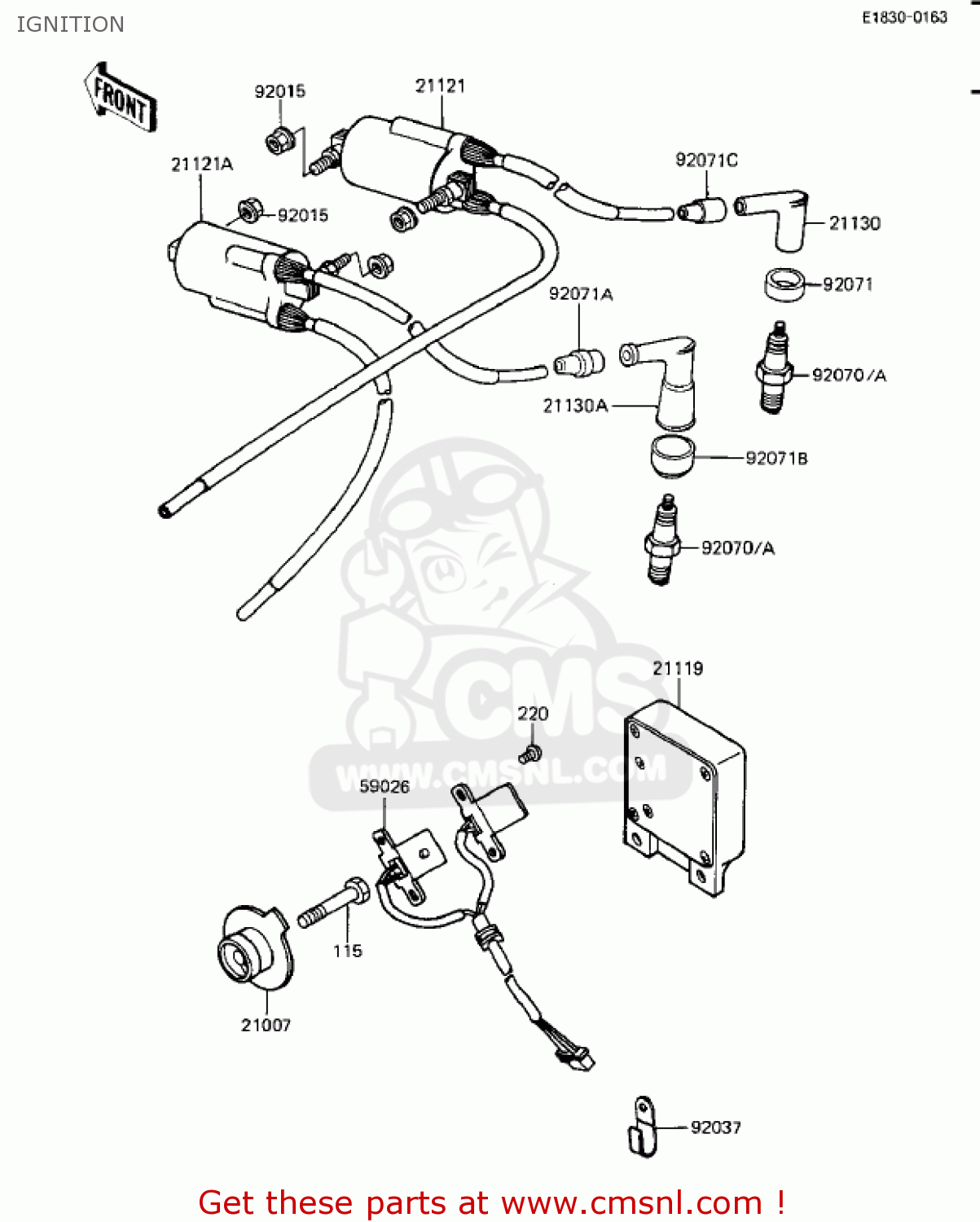 IGNITION ZX1100A2 GPZ 1984 USA CALIFORNIA CANADA