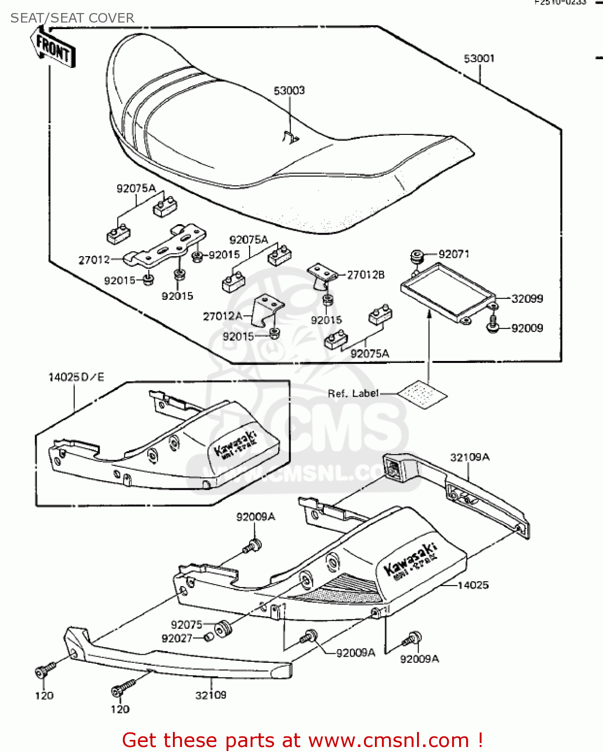 SEAT/SEAT COVER ZX1100A2 GPZ 1984 USA CALIFORNIA CANADA