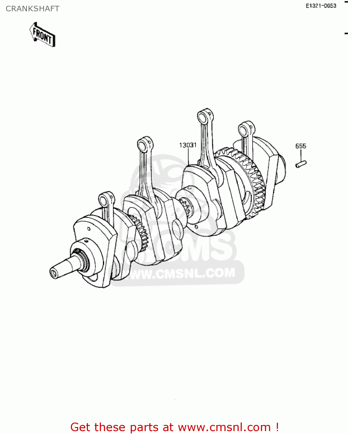 CRANKSHAFT ZX1100A2 GPZ 1984 USA CALIFORNIA CANADA