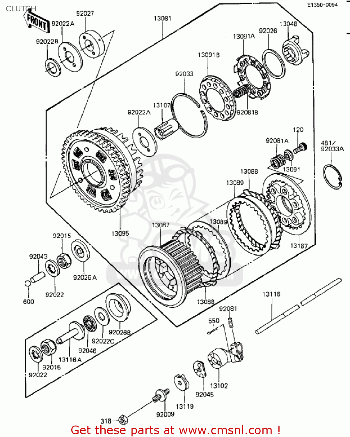 CLUTCH ZX1100A2 GPZ 1984 USA CALIFORNIA CANADA