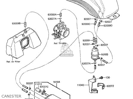 CANISTER - ZX1100A2 GPZ 1984 USA CALIFORNIA CANADA