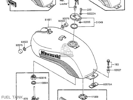 FUEL TANK - ZX1100A2 GPZ 1984 USA CALIFORNIA CANADA