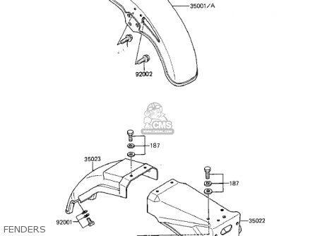 FENDERS - ZX1100A2 GPZ 1984 USA CALIFORNIA CANADA
