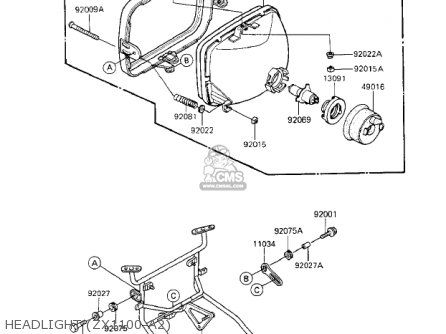 HEADLIGHT (ZX1100-A2) - ZX1100A2 GPZ 1984 USA CALIFORNIA CANADA