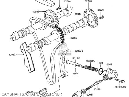 CAMSHAFTS/CHAIN/TENSIONER - ZX1100A2 GPZ 1984 USA CALIFORNIA CANADA