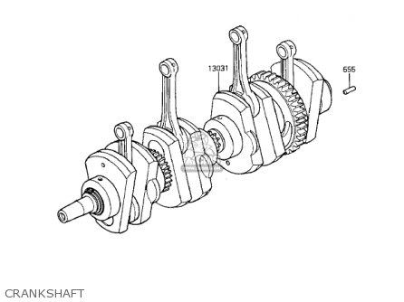 CRANKSHAFT - ZX1100A2 GPZ 1984 USA CALIFORNIA CANADA