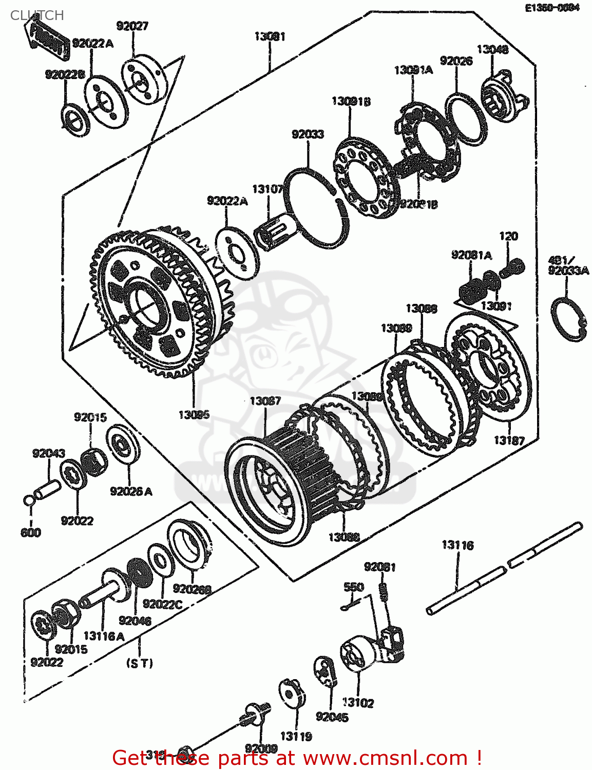CLUTCH ZX1100A3 1985 EUROPE UK FR GR IT NR ST