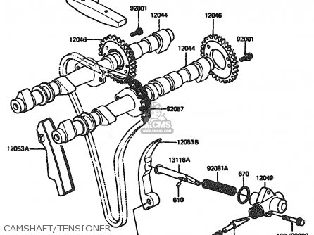 CAMSHAFT/TENSIONER - ZX1100A3 1985 EUROPE UK FR GR IT NR ST