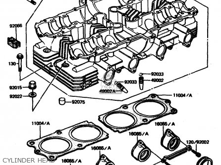 CYLINDER HEAD - ZX1100A3 1985 EUROPE UK FR GR IT NR ST