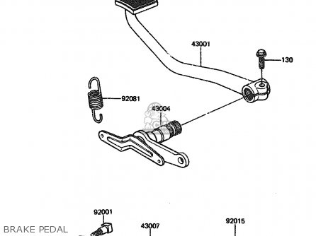 BRAKE PEDAL - ZX1100A3 1985 EUROPE UK FR GR IT NR ST
