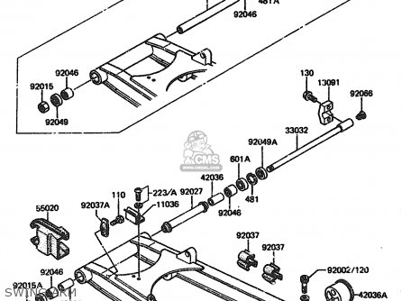 SWING ARM - ZX1100A3 1985 EUROPE UK FR GR IT NR ST