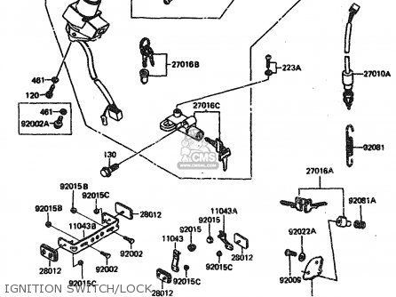 IGNITION SWITCH/LOCK - ZX1100A3 1985 EUROPE UK FR GR IT NR ST