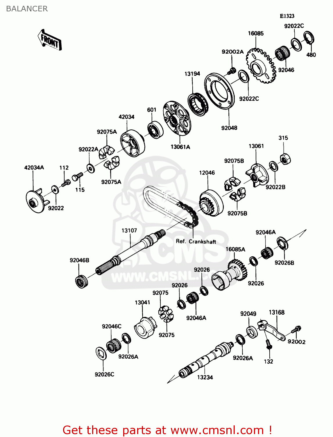BALANCER ZX1100C1 ZX11 1990 USA CALIFORNIA CANADA